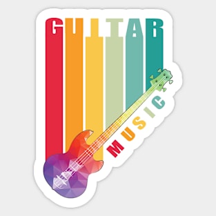 Colorful polygonal Electric guitar Sticker